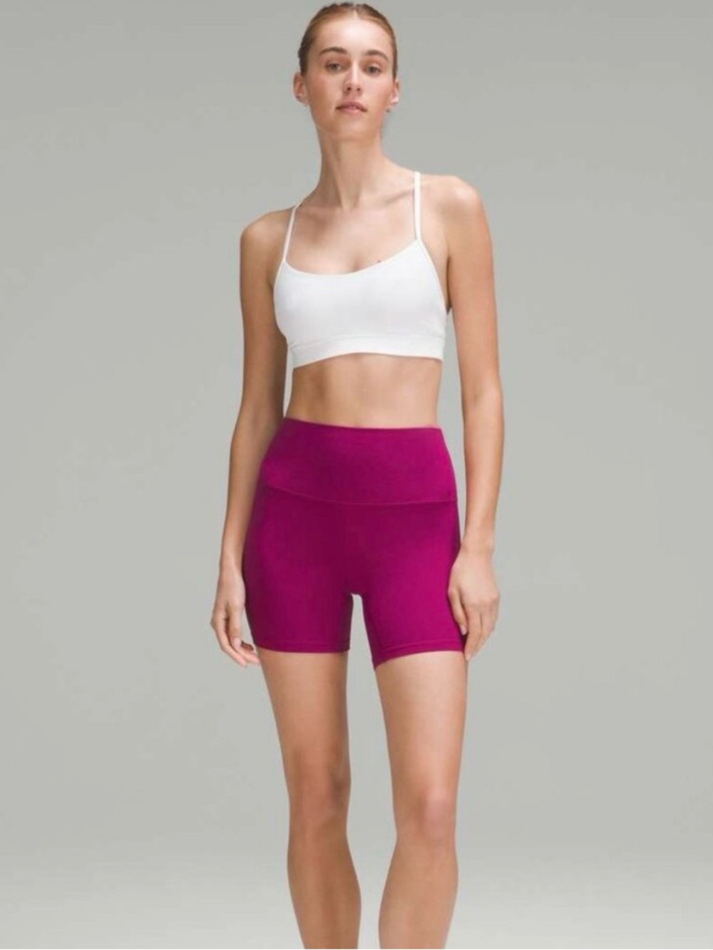 lululemon athletica 6” Magenta High-Rise Bike Shorts